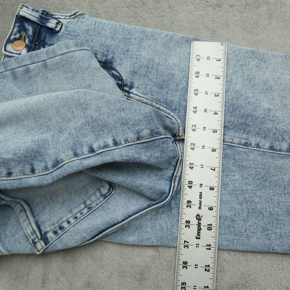 LC Lauren Conrad Jeans Women's Size 10 Blue Super High-Rise Straight 29" Inseam - Picture 6 of 16